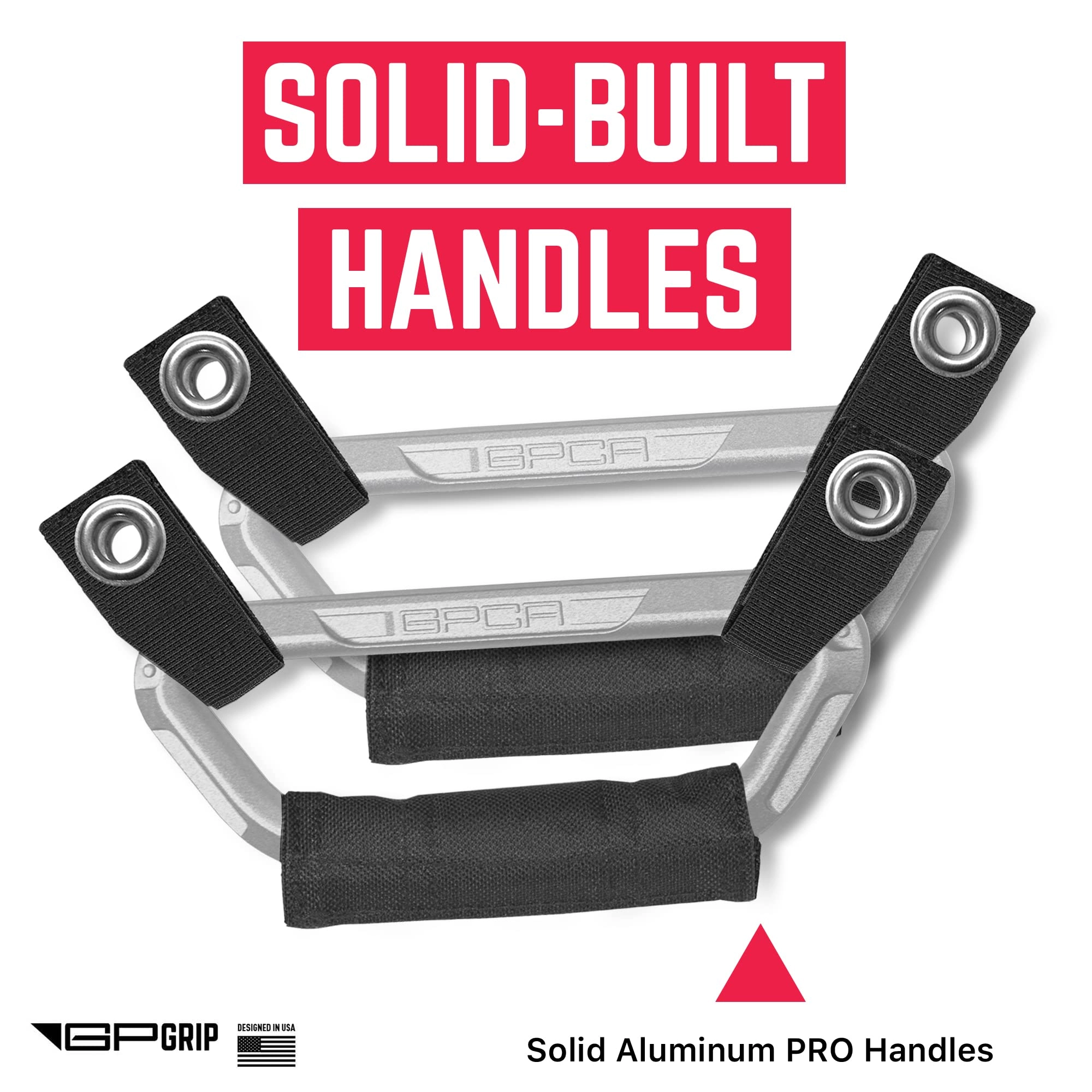 BackGrip Pro - 2-Pack Billet Silver Headrest Handle