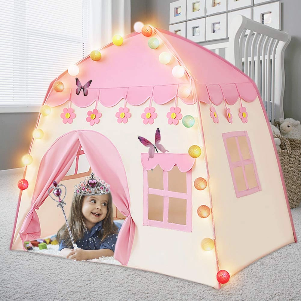 Princess Castle Play Tent - 130 x 130 x 100 centimeters Pink
