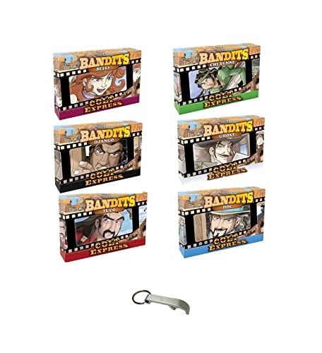 Colt Express - Django + Doc + Cheyenne + Tuco + Belle + Ghost + Bottle Opener - 6 Bandits (French)