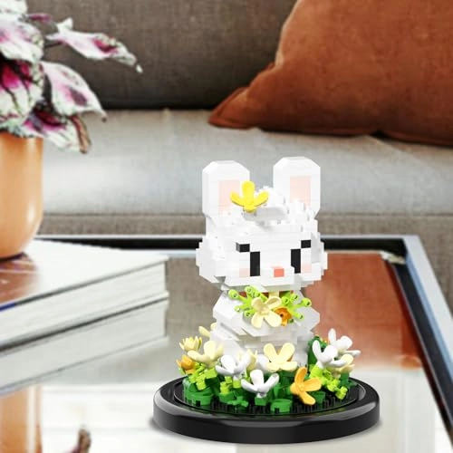 Artificial Flower Animal Building Set - Osmanthus Rabbit
