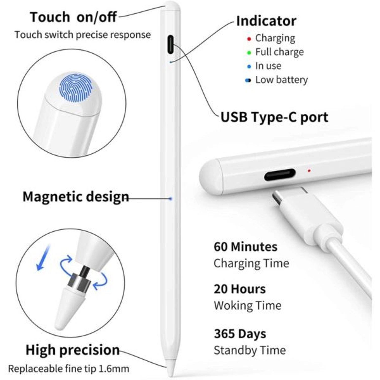 Universal Efficiente-Series - Tilt Pen White