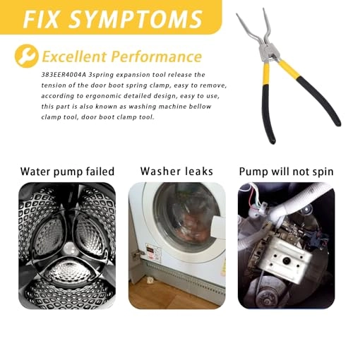 383EER4001A Washing Machine Spring Removal Pliers Tool - Compatible with LG Electronics part number 383EER4001A, also works on Samsung TJTSE-1, 1268535, AH3569695, EA3569695, PS3569695