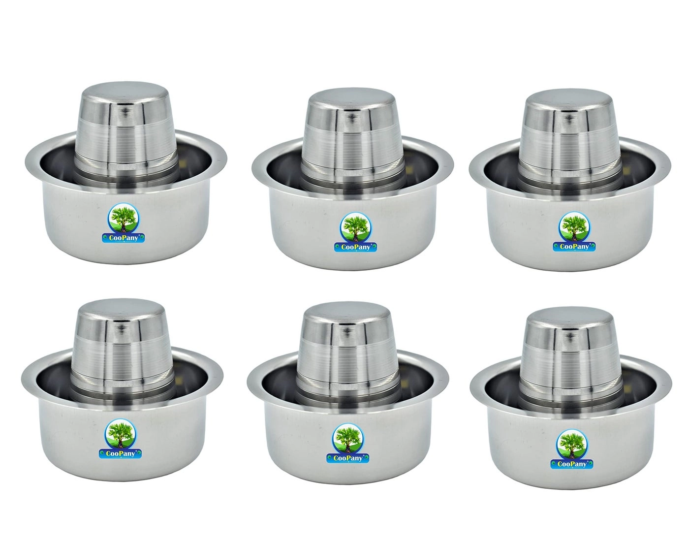 South Indian Filter Coffee Maker - 450 ML 6-8 Cups + Dabara Set - 6 Set