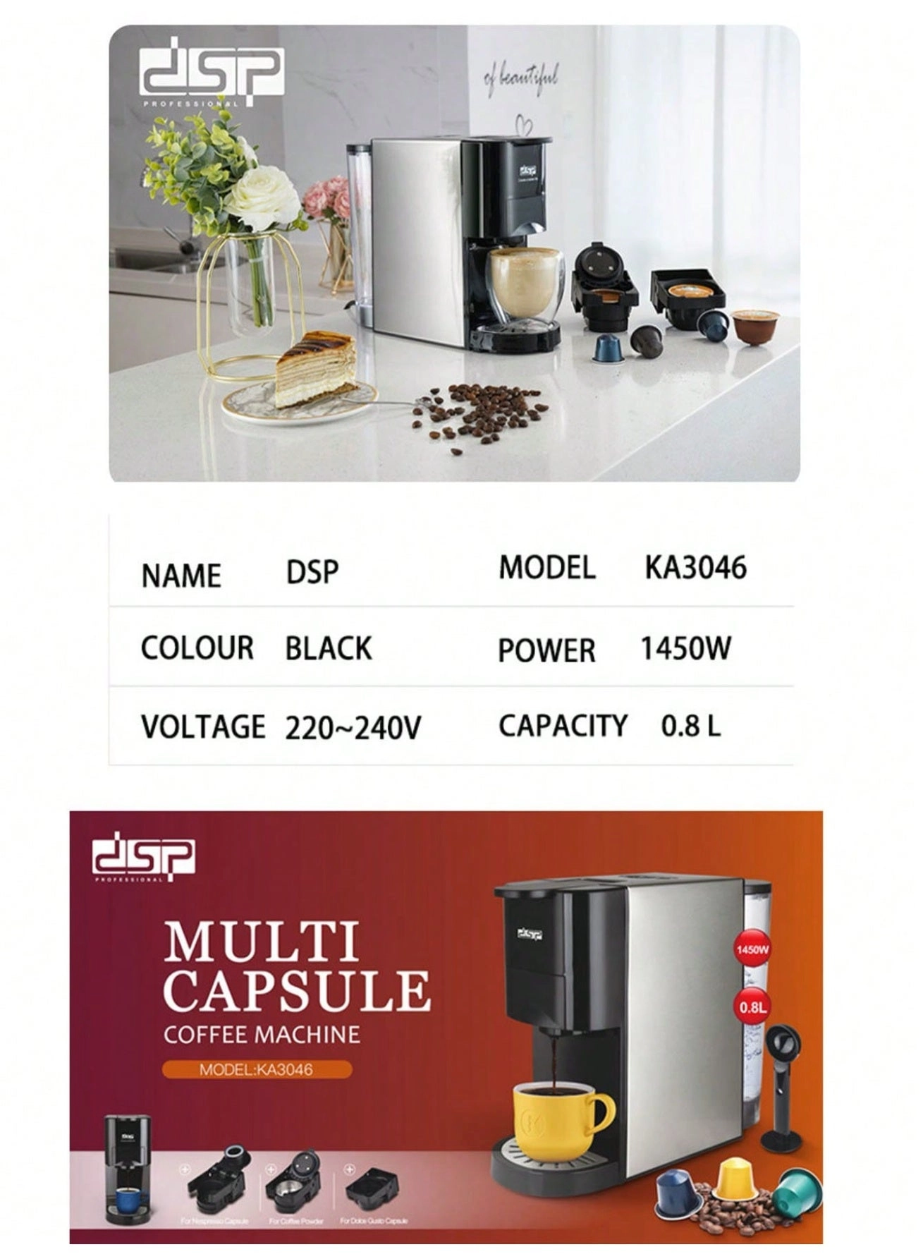 Multi Capsule Coffee Machine KA3046