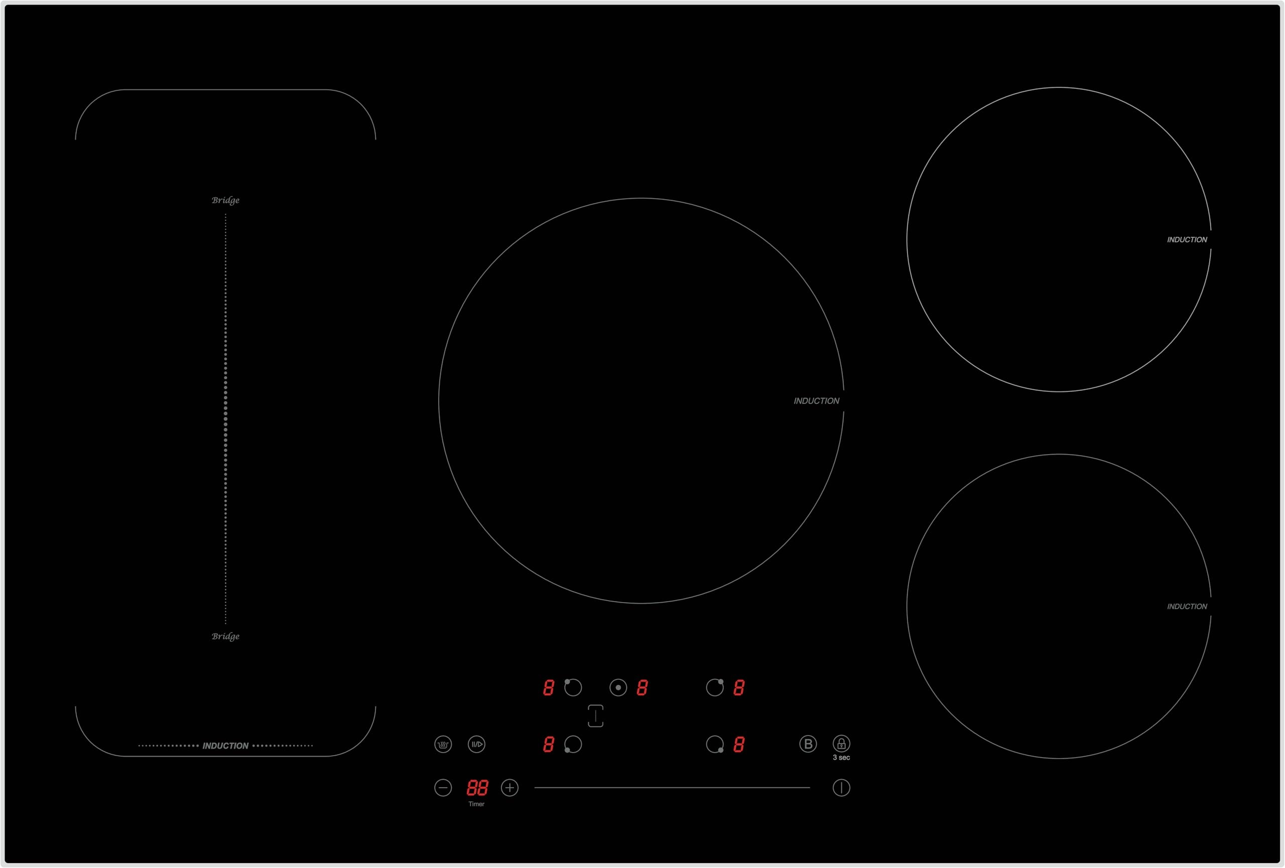 PKM IN5-FZF Induction hob