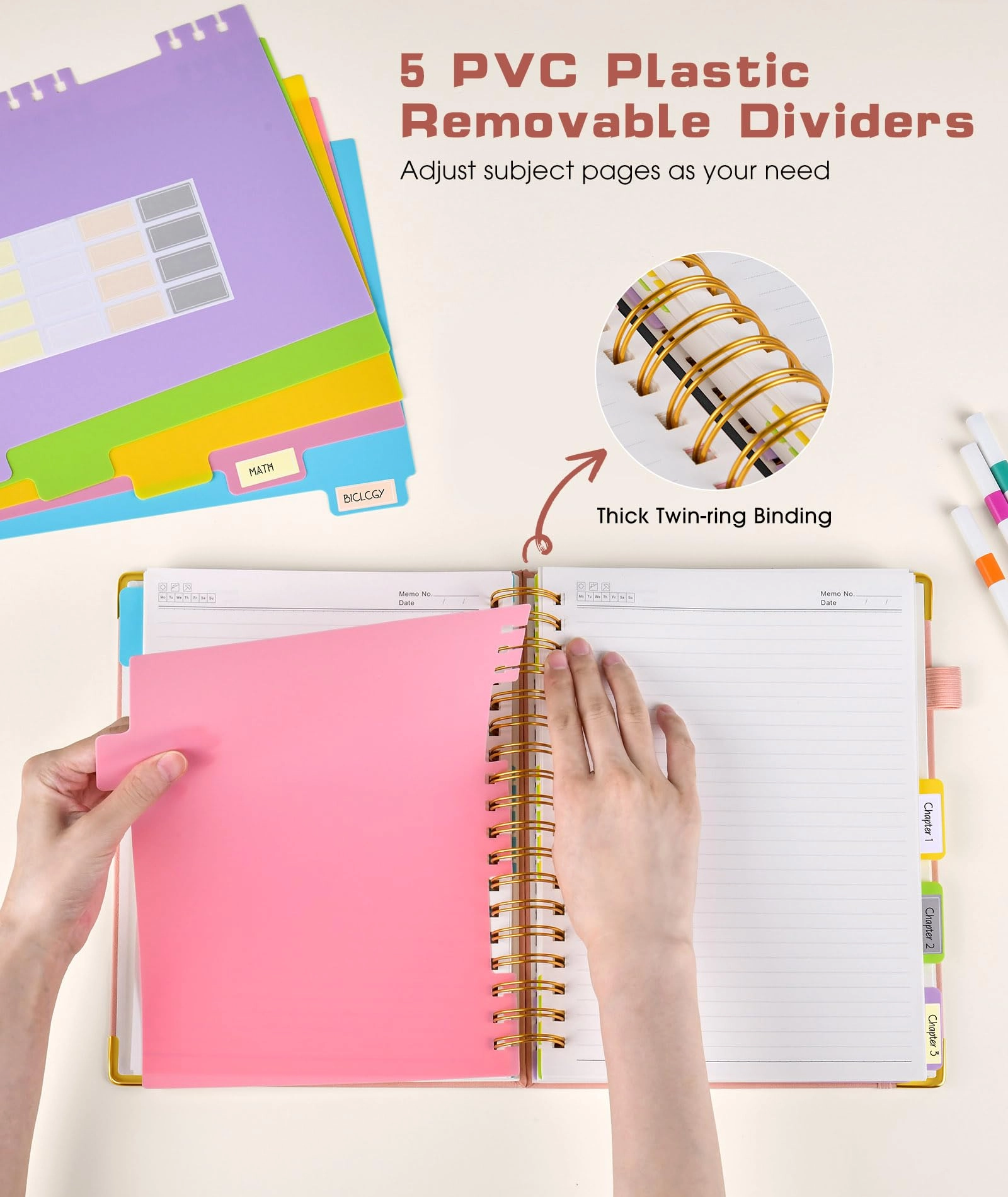 Spiral Notebook Large Hardcover - Lined 150 Sheets