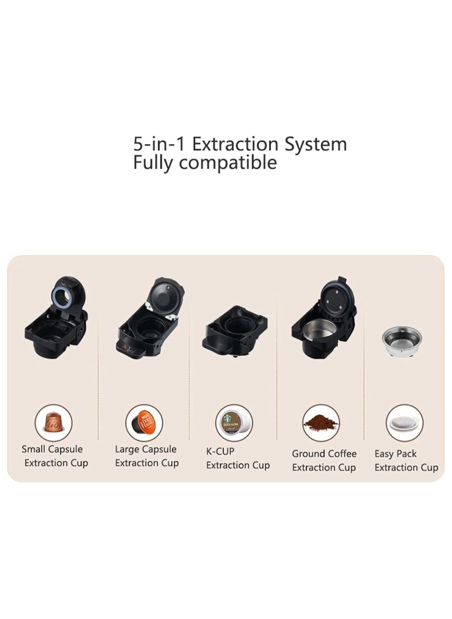 "Capsule Coffee Pod Machine with Dual Heating & Cooling System – Espresso, Cappuccino, & Latte Maker | Fast Brewing, Adjustable Temperature, Sleek Design for Home or Office"