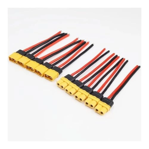 Male Female Connector - 1 Pair 10CM 14AWG