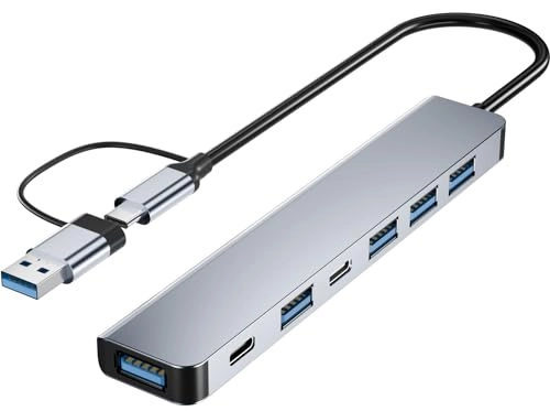 BERLAT 7 in 1 USB C & USB Hub - USB 3.0 USB 2.0 Ports
