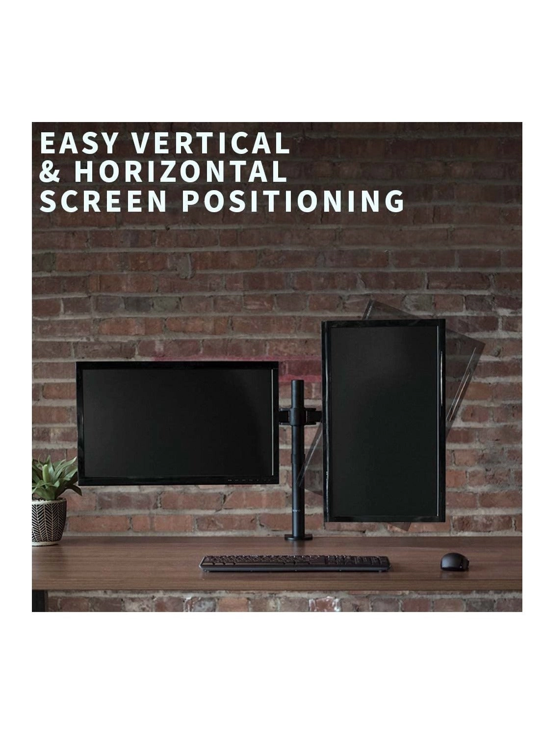 Dual Monitor Desk Mount - 2 13 to 32 inches 75x75mm or 100x100mm