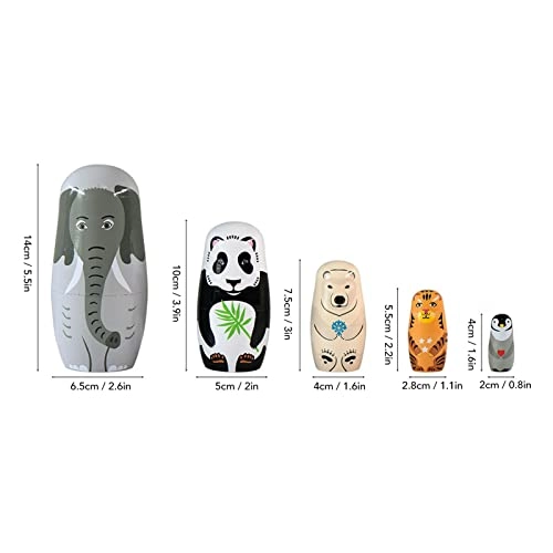 Animal Nesting Dolls - 5 Layers Handmade