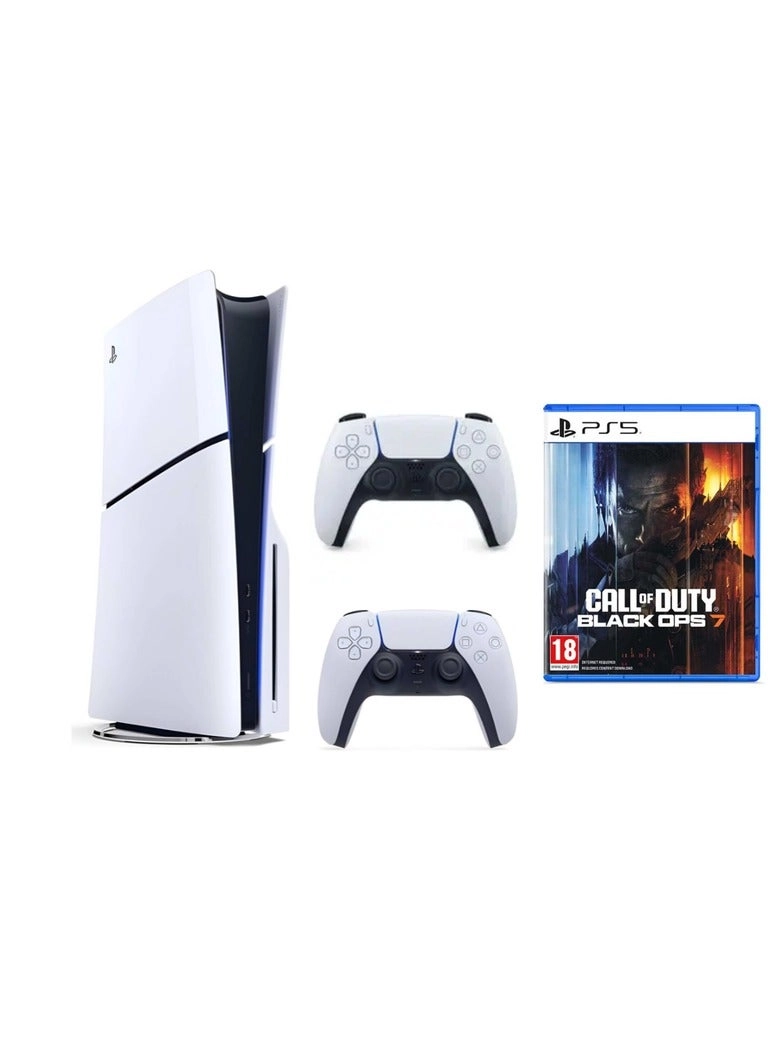 Sony PlayStation 5 Slim - International Version White controller + Call of Duty: Black Ops 7