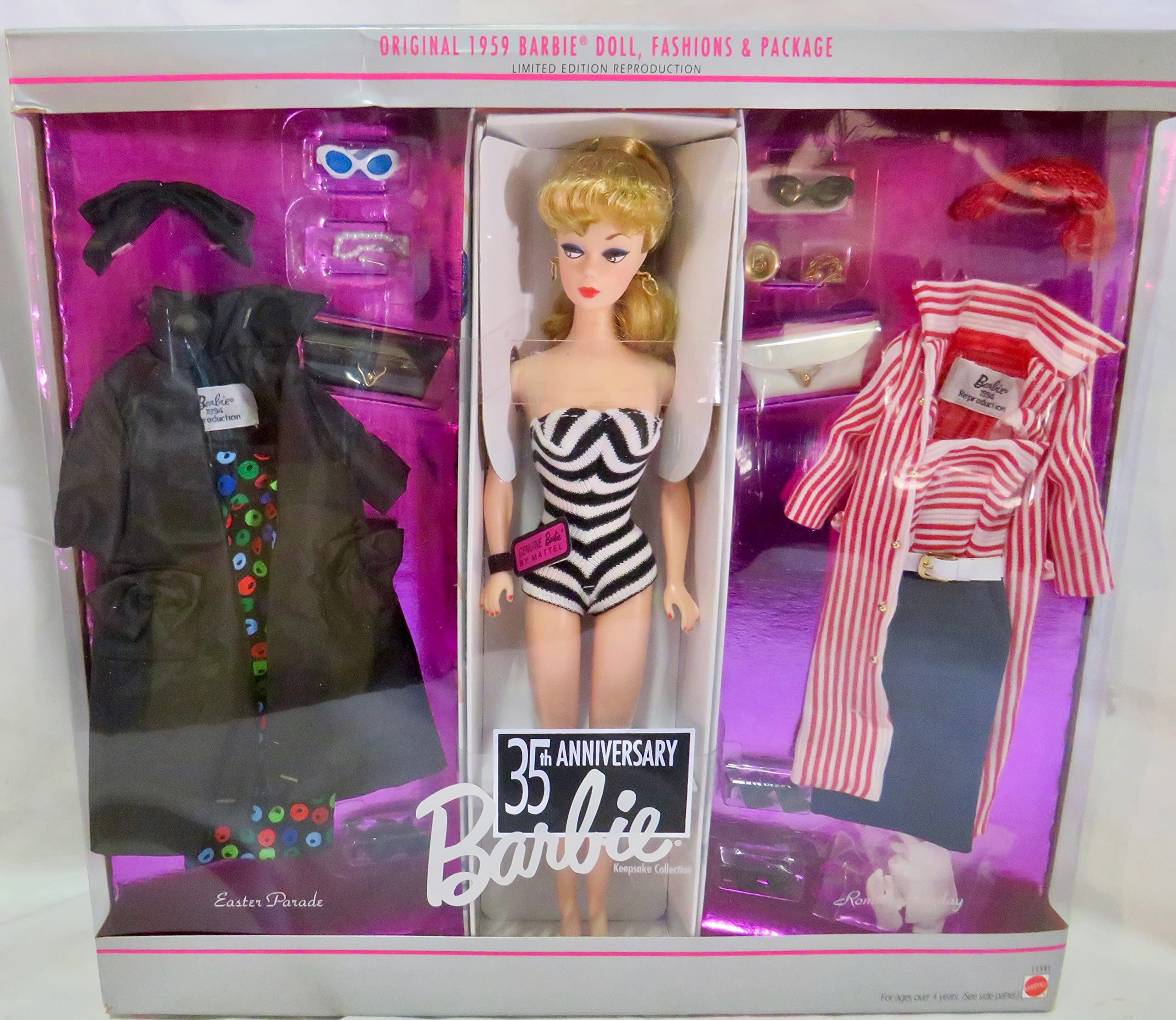 Barbie 35th Anniversary Giftset - Limited Edition 1959 reproduction Ages 15+