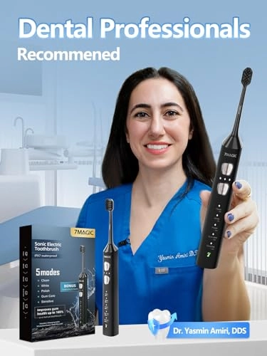 Sonic Electric Toothbrush - 3 Intensity Levels 5 Modes 40000 VPM