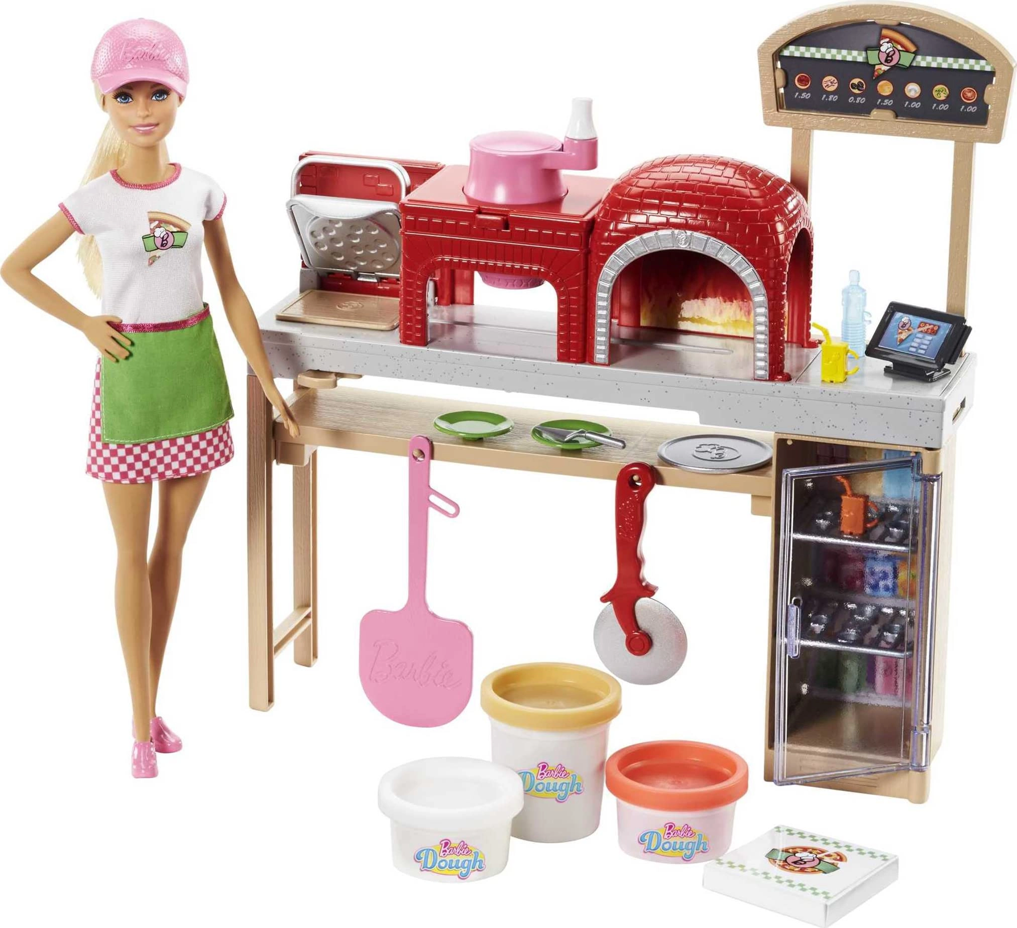 Barbie Pizza Chef Doll and Playset - Plastic Ages 3+