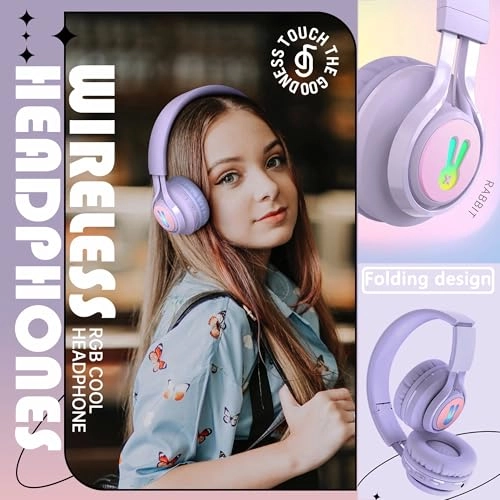 Kids Bluetooth Headphones - 85db Bluetooth 5.0 Pink