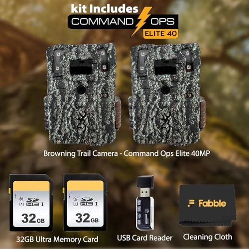 Command Ops Elite 40 - 40MP + SD Memory Card - 32GB + USB SD Card Reader - Hi-Speed + Camera & Lens Cleaning Cloth - Black