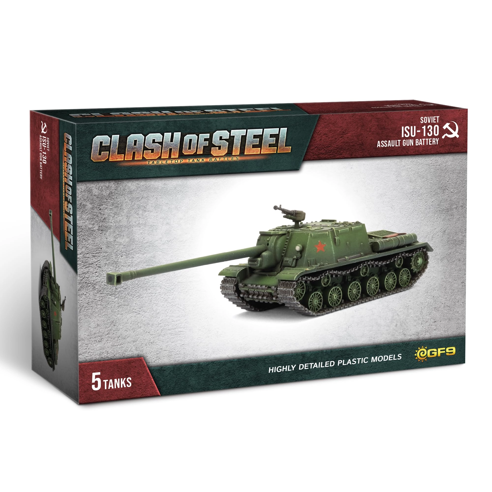 Gale Force Nine Clash of Steel: Tabletop Tank Battles - Soviet ISU-130 Assault Gun Battery