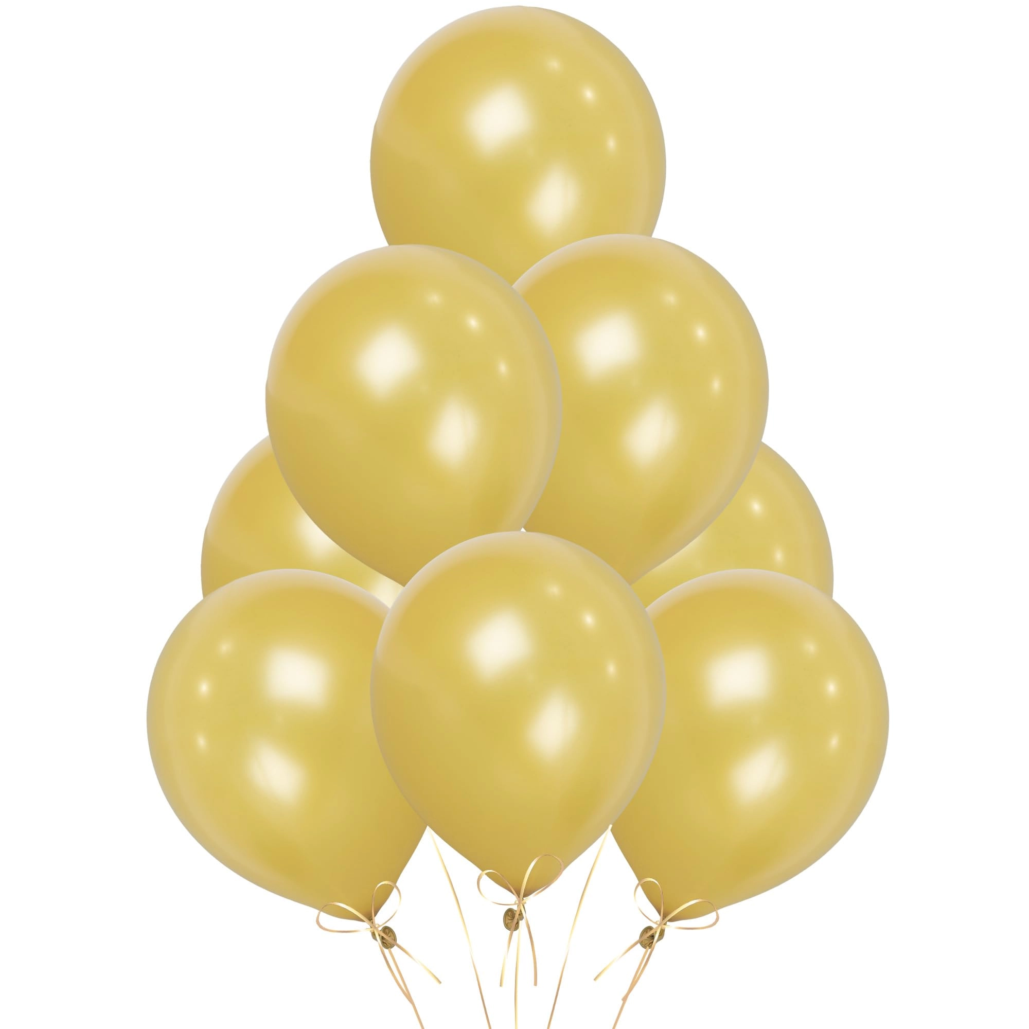Shatchi Ltd Gold Balloons - 50 Pack Anniversary Baby Shower Birthday Valentine's Day Wedding