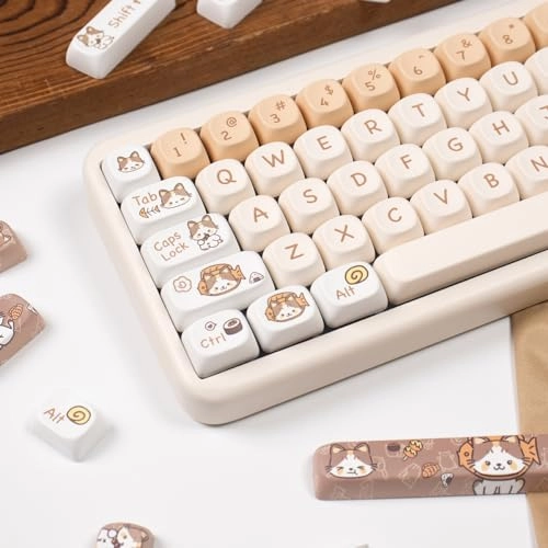 PBT Cat Keycaps Set - USB