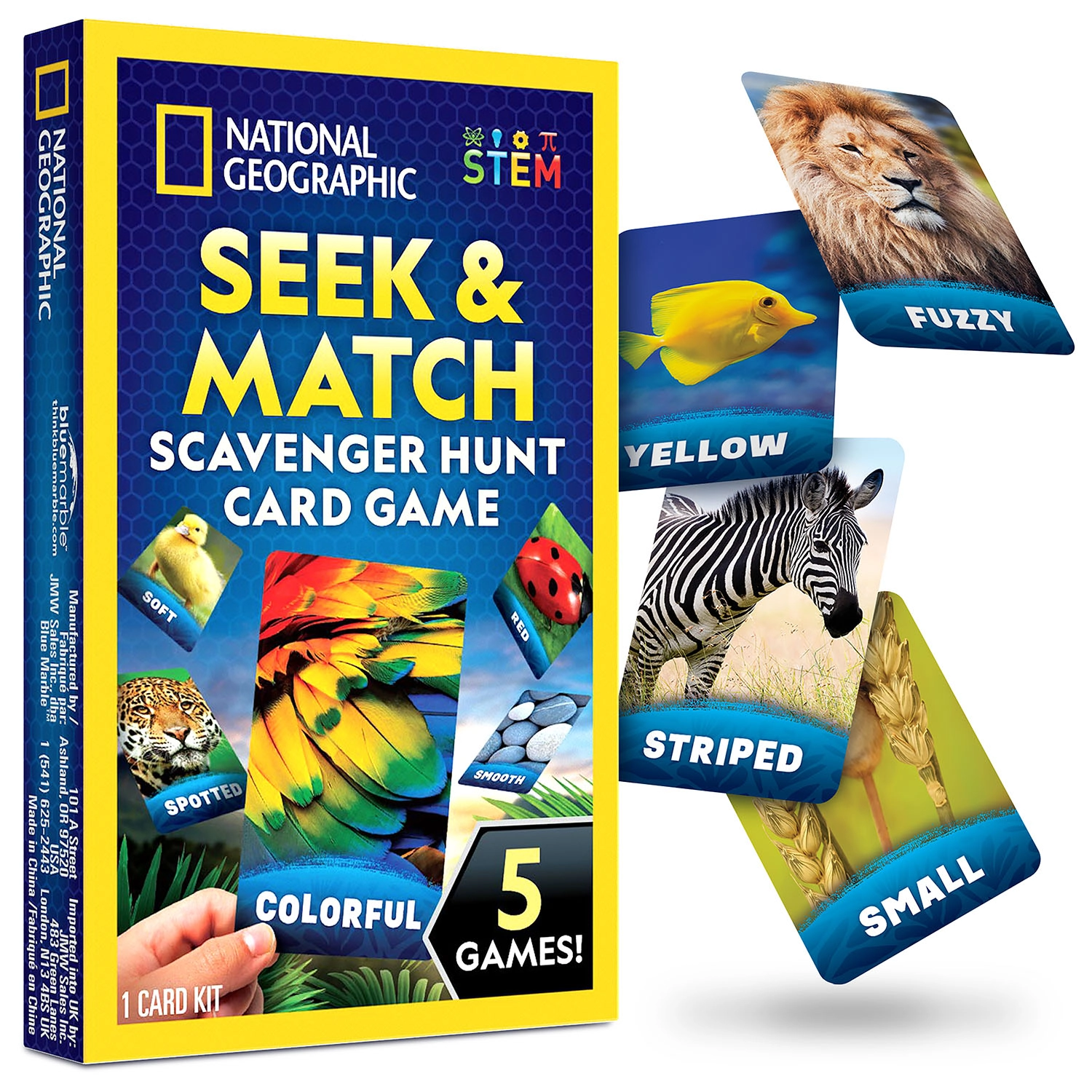 Blue Marble National Geographic Seek & Match Scavenger Hunt Card Game - 3+ Years
