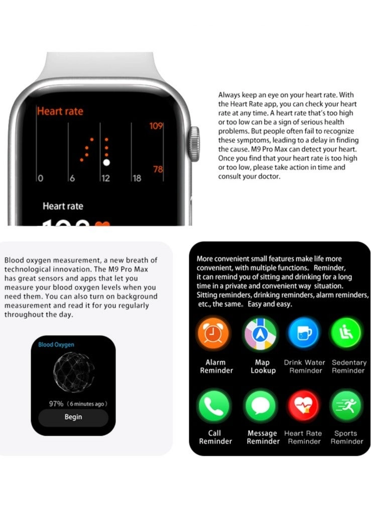 M9 Pro Max 45mm Stainless Steel