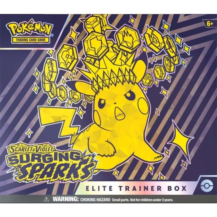 Surging Sparks Elite Trainer Box - Sealed Booster Packs Card Sleeves