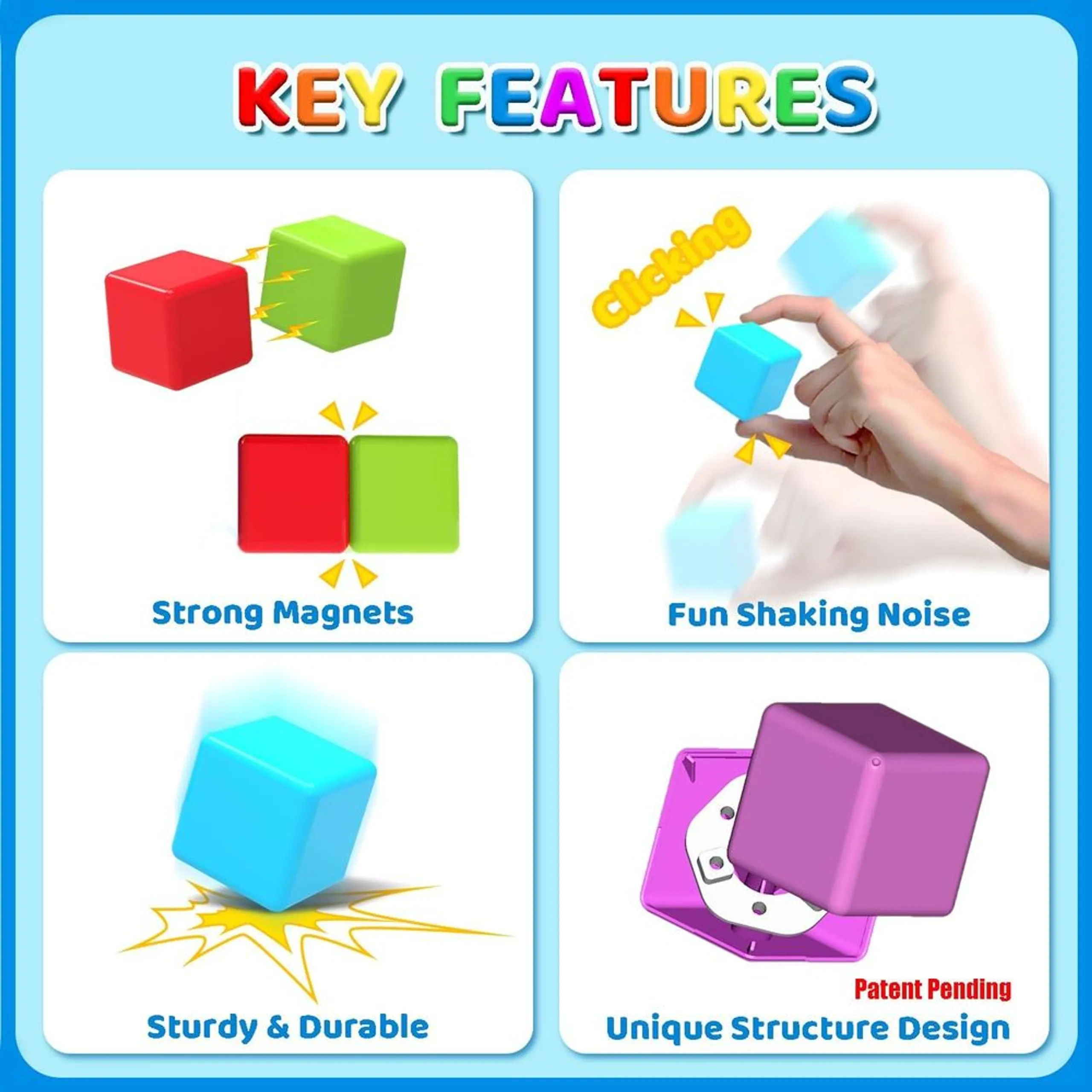 Magnetic Building Blocks - 12 pcs