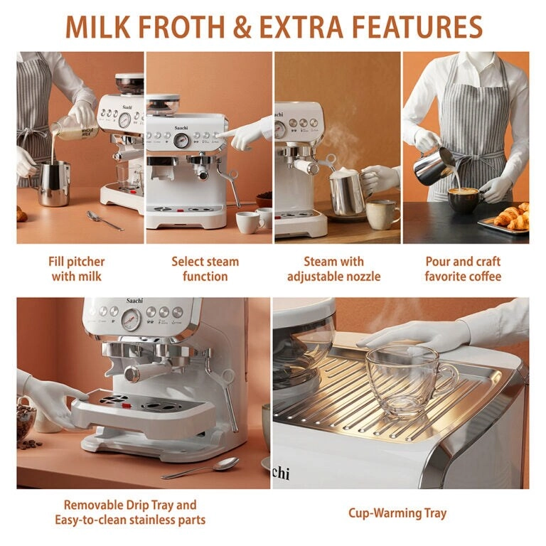 NL-COF-7066 - Built-In Grinder & Milk Frothing