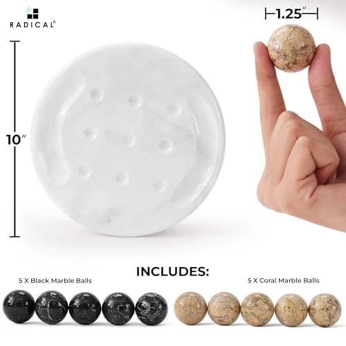 tic_tac_toe - Marble Handmade Red and Coral