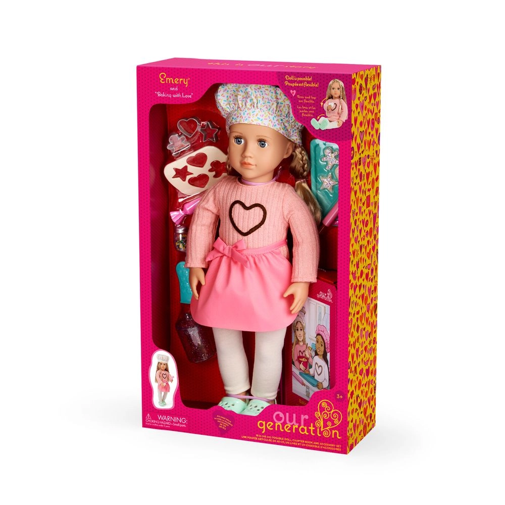 Emery Fashion Doll Playset - 18-inch Baking Ages 3+