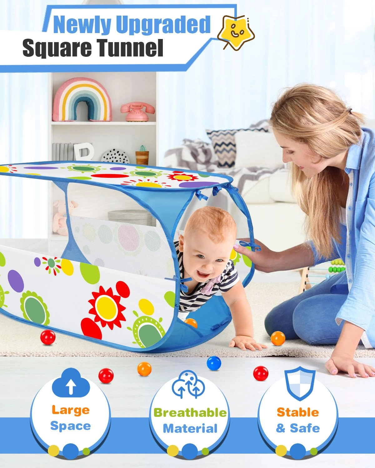 Play Tent - 2 tunnels 2 tents