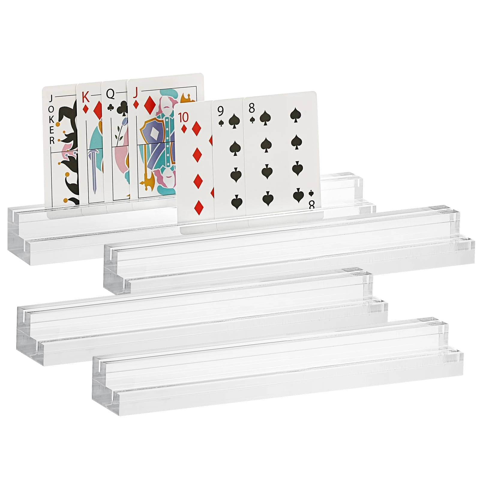 SUMTree Trapezium Playing Card Holder Stand - Clear Acrylic