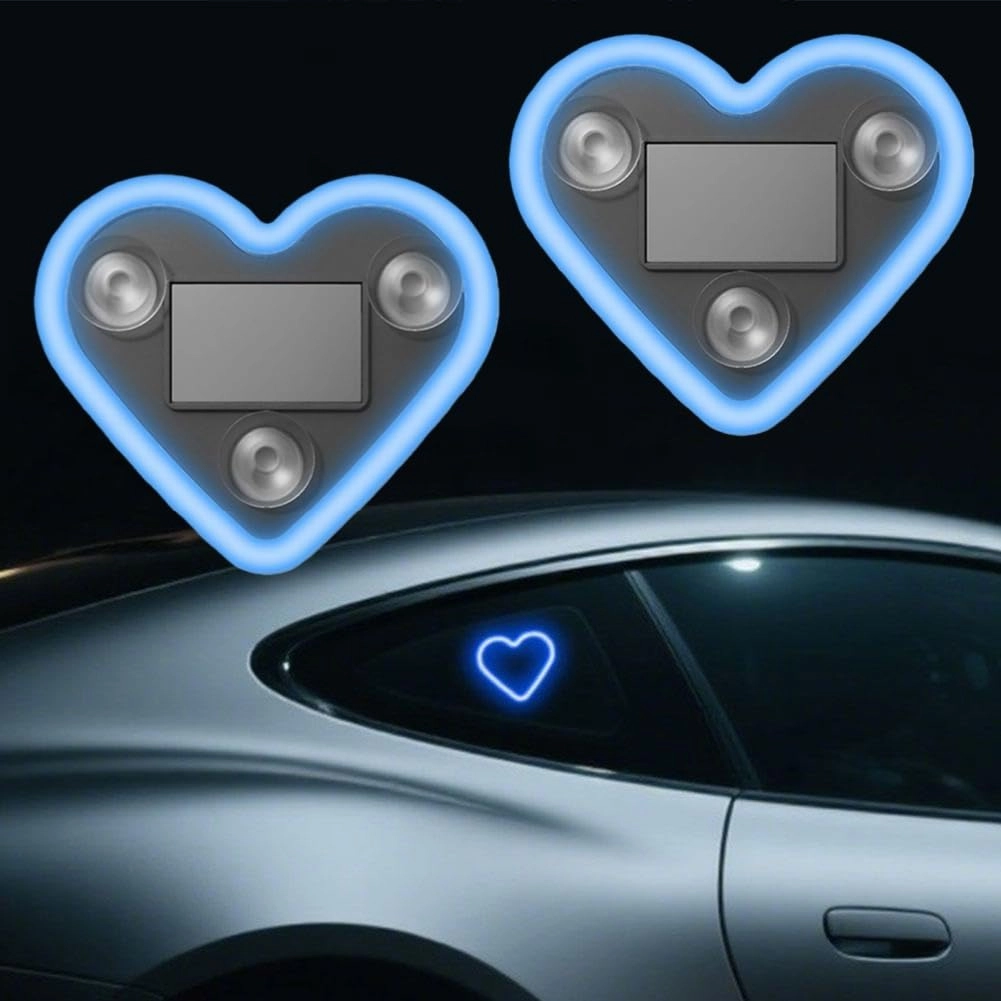 Generic Solar Heart LED Atmosphere Light - Solar Blue