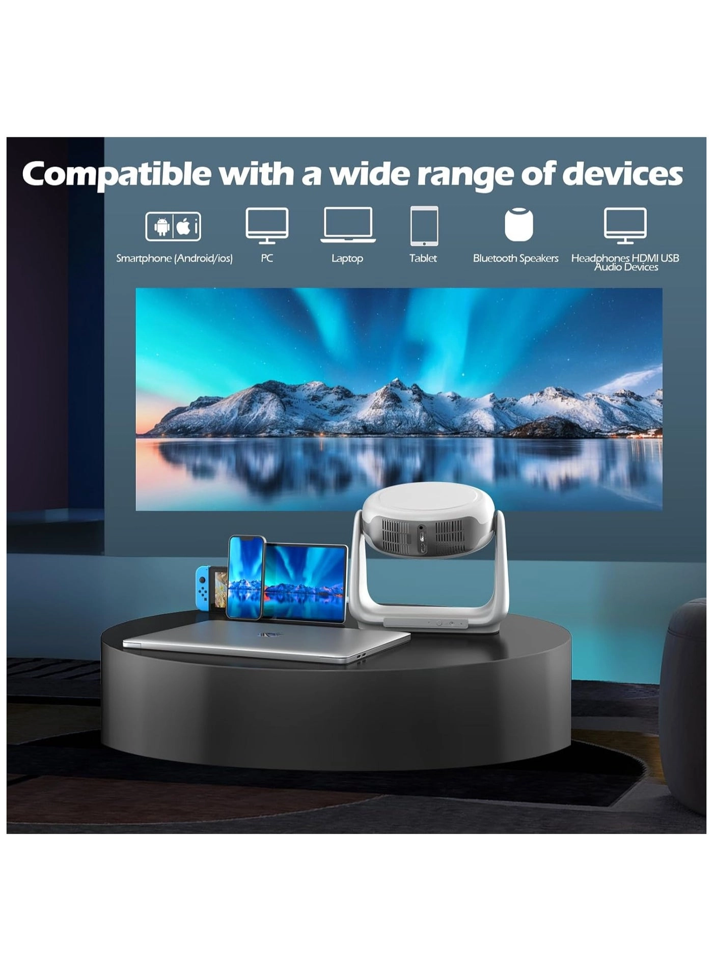Battery Projector Outdoor 4K