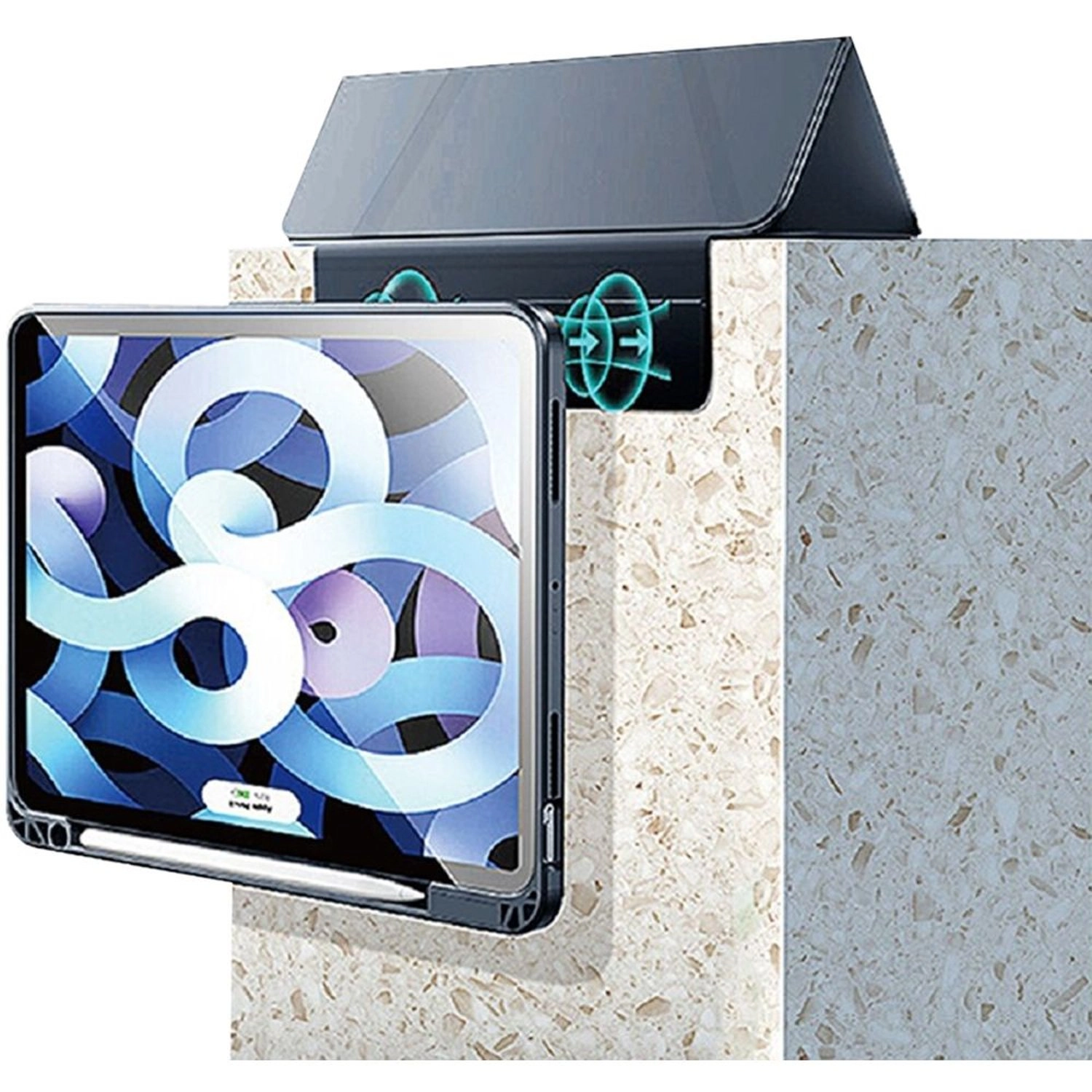 Tri-Fold Case with Pencil Holder for Apple iPad 10.2/10.5-inch