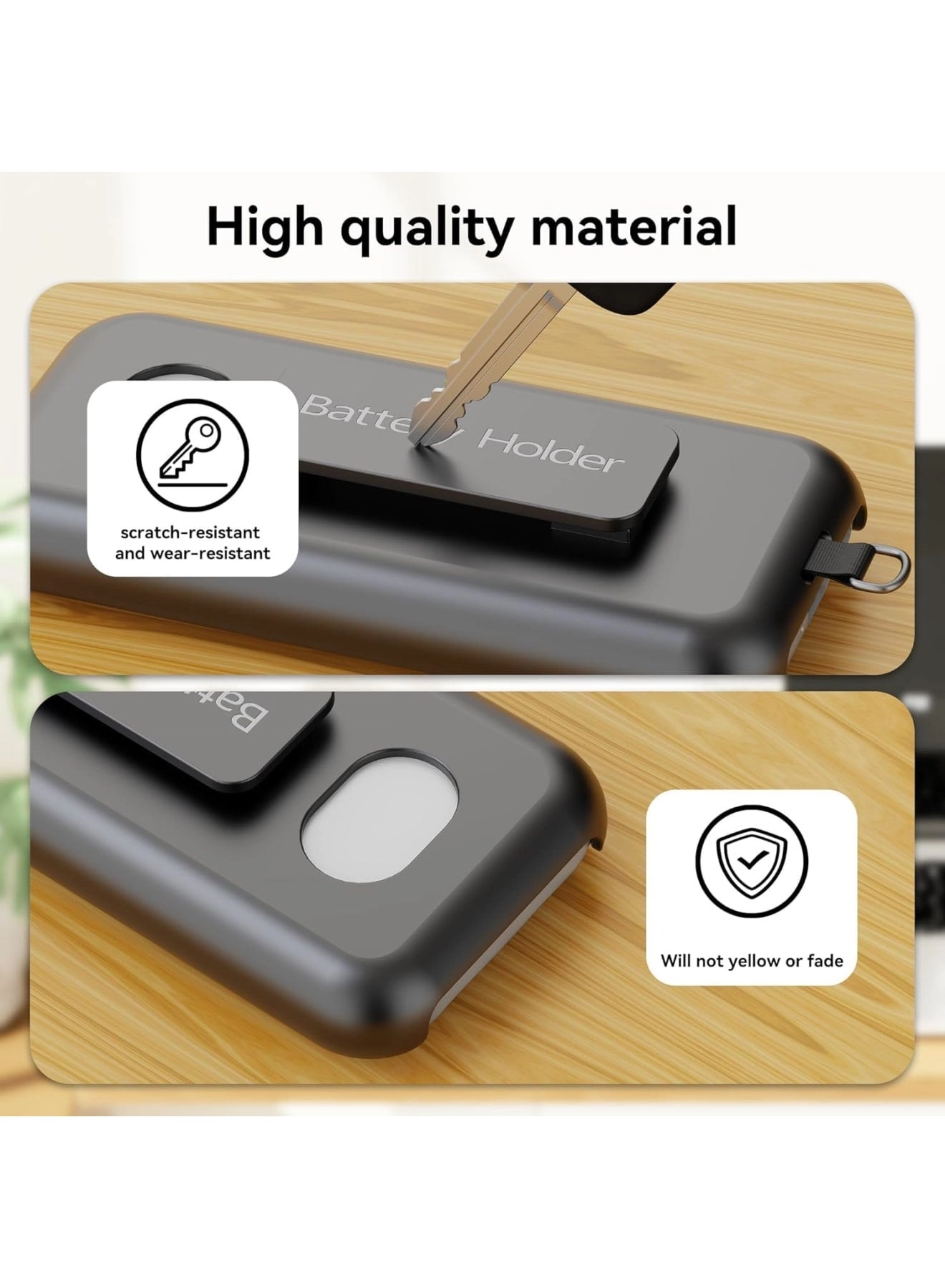 Battery Case for Vision Pro - ABS White Belt Clip Shoulder Strap