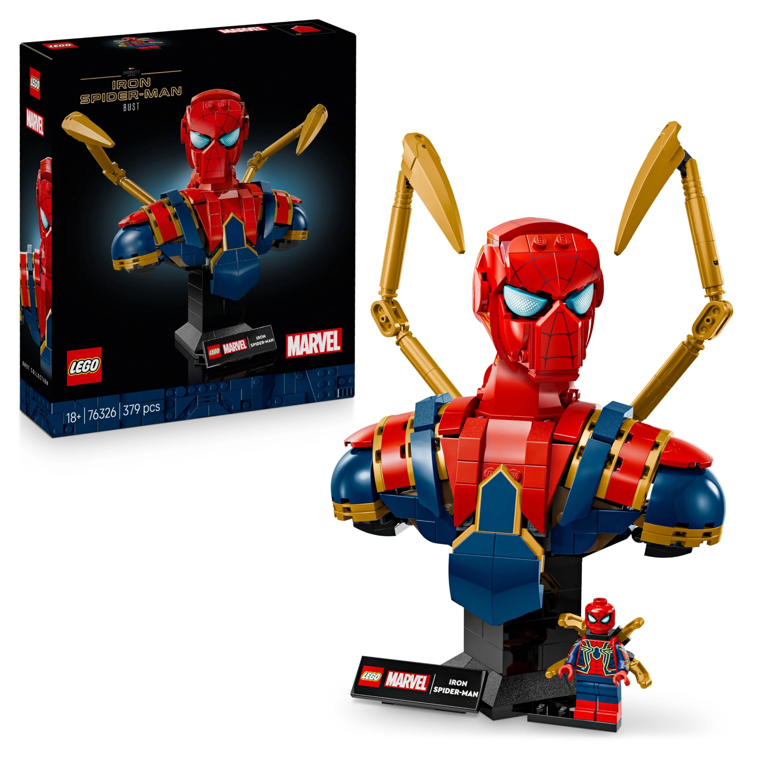 LEGO Marvel Iron Spider-Man Bust (76326) - Display Model includes Minifigure