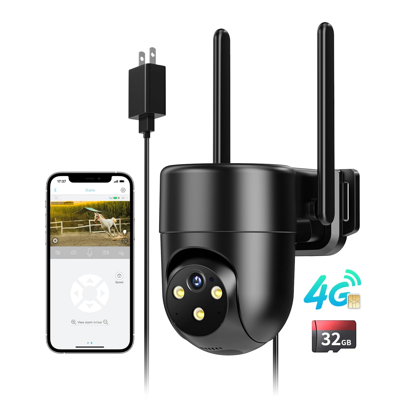 LIWAN 4G LTE cellular security camera 2K