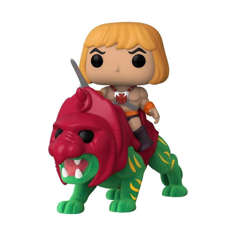 FUNKO He-Man on Battle Cat - MOTU - Flocked Vinyl Figure