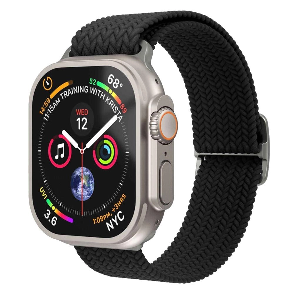 Vonmählen Watch Band for Apple Watch 40/41/42mm - One Size braided nylon Black
