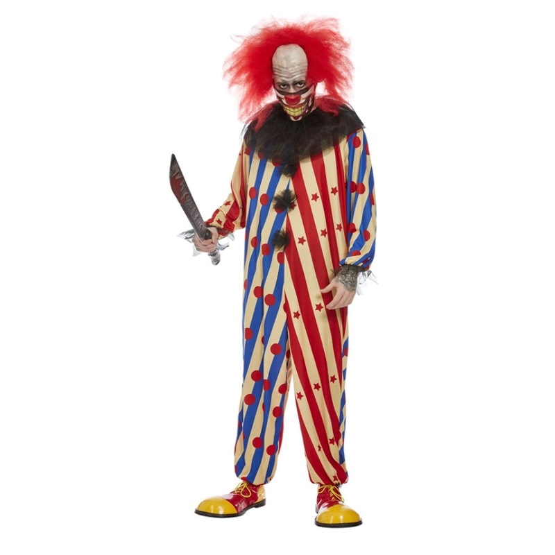 Smiffys Creepy Clown Costume Set - Clown Suitable for Mumz L