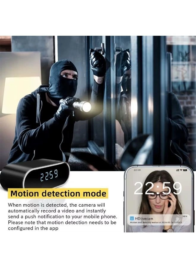Security Camera with Clock 1080P