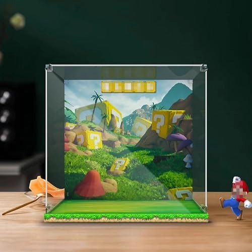 Acrylic Display Case - 71395 Black Base Painted (3mm)