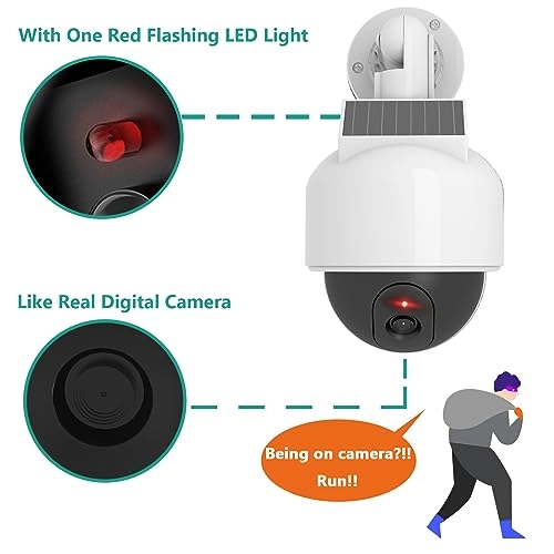 Solar Fake Security Camera - Indoor/Outdoor