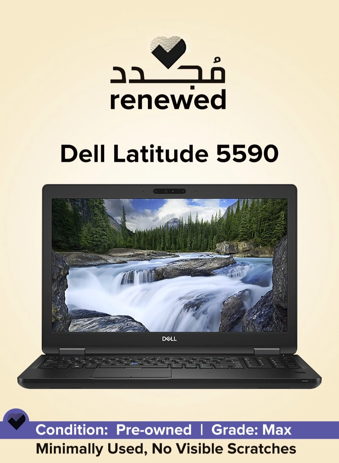 DELL (Renewed) Latitude E5590 - 15.6'' Core i5-8250U 8GB DDR4 256GB SSD