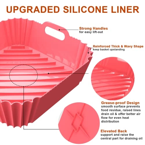 Air Fryer Liners - Silicone 2 Pack
