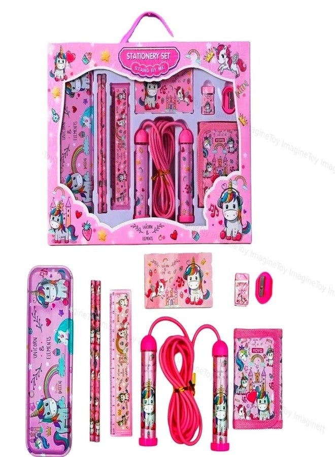 Unicorn Stationery and Toy - 9 Piece