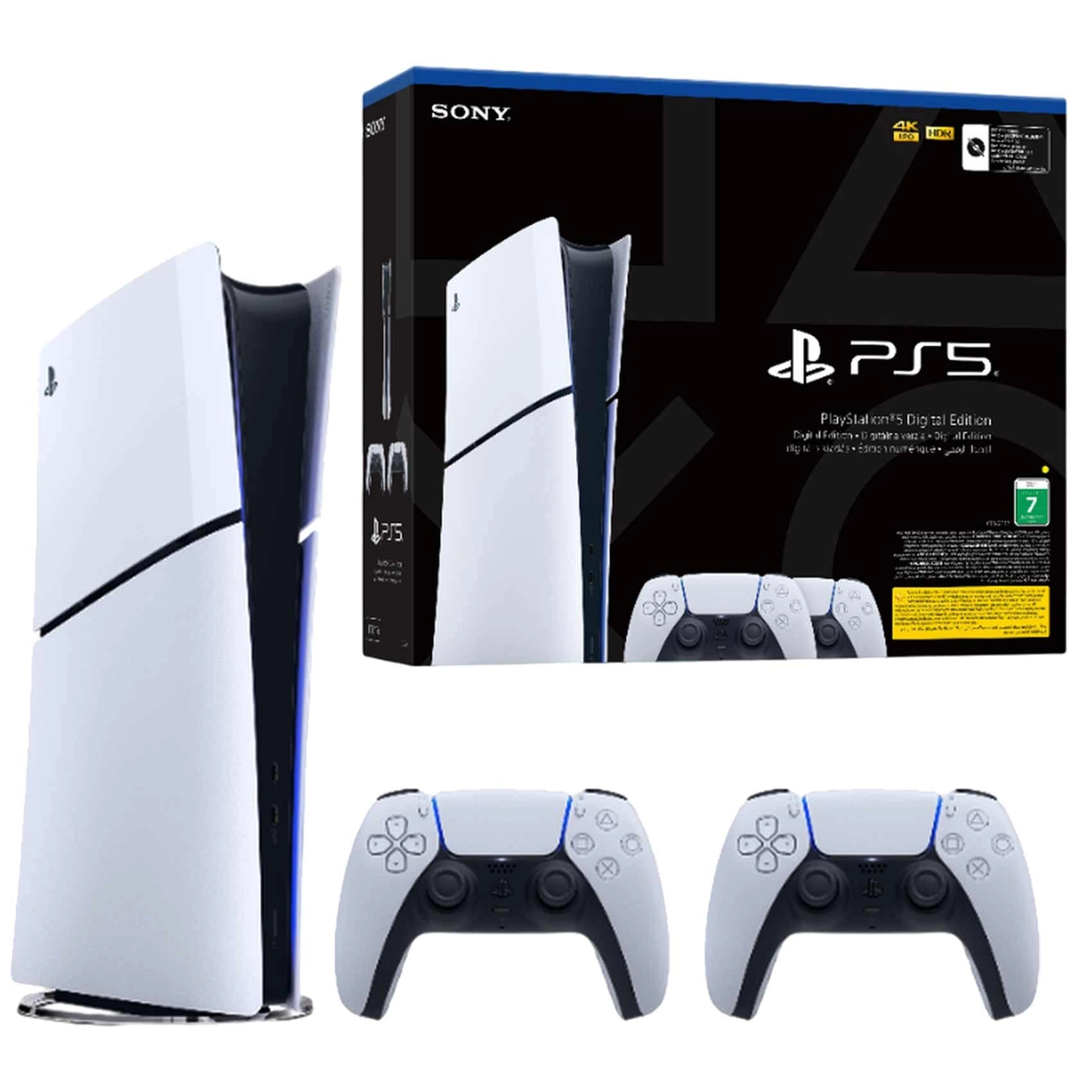 Sony PlayStation 5 Digital Edition - International Version (Non-Chinese) + Extra White Controller