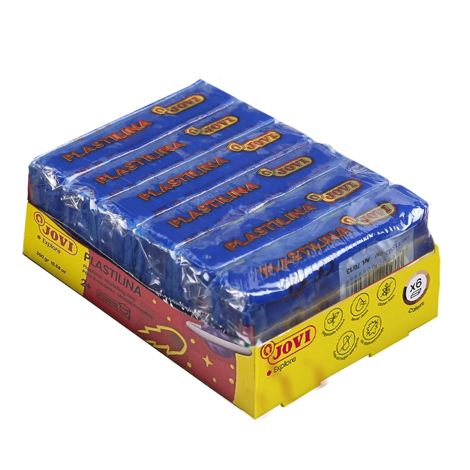 JOVI, Spain, Jovi. Spain Plastilina - 100% Vegetable Based Clay 50g 6 pcs.